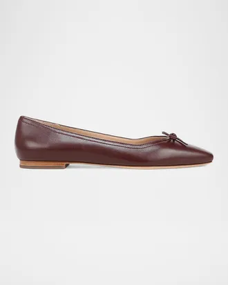 Veronica Beard Cailey Leather Ballerina Flats