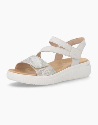 Remonte Womens Remonte Ladies sandals D3L51-60 in Beige combi - White - Size: 8