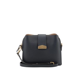 Pourchet Tassen, Dames, Blauw, ONE Size, Leer, Cavalcade Schoudertas