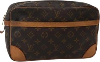 Louis Vuitton Pre-owned Vintage Canvas Clutch - Dames - Vintage Clutch - Bruin - ONE Size - Vintage