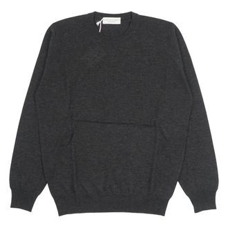 FILIPPO DE LAURENTIIS Round-neck Knitwear, male, Gray, Size: M Round-neck Knitwear
