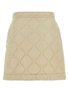 Burberry Womens Sand Nylon Mini Skirt Soap Exterior: Lining: Gonne