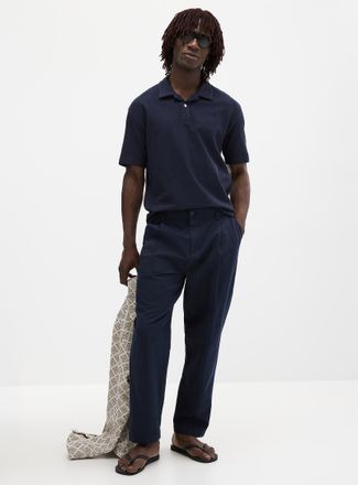 Le 31 Mens Cotton-linen pant Reykjavik fit - Tapered with pleats