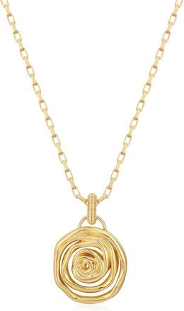 Luv AJ Rosette Coil Pendant Necklace in Gold at Nordstrom