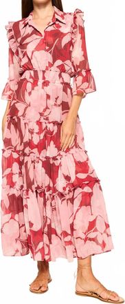 Misa Pamelina Maxi Dress In Red