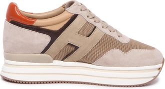 Hogan Midi Platform Sneakers - Dames - Sneakers - Beige - 38 1/2 EU - Schoenen