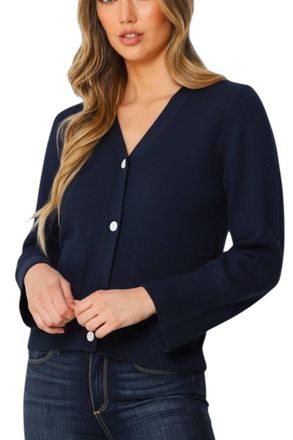 Van Kukil Womens Matilda Cardigan In Dark Sapphire
