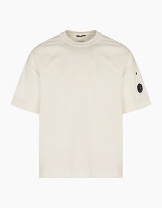 C.P. Company Mens 30/2 HEAVY COTTON LENS T SHIRT - White - Size: 40