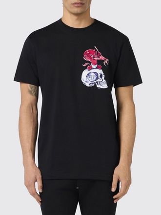 Philipp Plein T-shirt in cotone con stampa skull PP