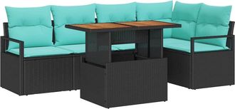 vidaXL Conjunto De Sof&aacute;s De Jard&iacute;n 6 Uds. 5-n&uacute;mero De Plazas Vidaxl