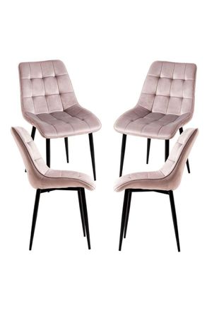Regalos Miguel Regalos Miguel - Packs Sillas Comedor - Pack 4 Sillas Cade Terciopelo - Gris