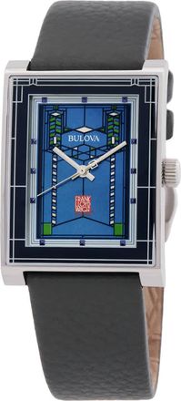 Bulova Robie House Quartz Blue Dial Watch 96A287