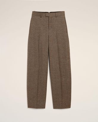Ami Ami Paris - Brown houndstooth balloon-fit wool trousers Brown - Size: 34 - for Men