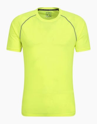 Mountain Warehouse Mens Mountain Warehouse Mens Aero II Short-Sleeved T-Shirt - Yellow - Size: 42
