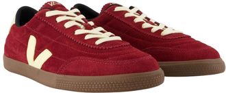 Veja Womens Panenka Sneakers - Veja Leather Burgundy Calfskin Shoes