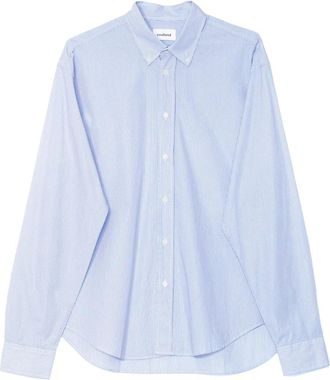 Soulland Dames, Blouses & Shirts, Blauw, Maat: Xl/2Xl Katoen