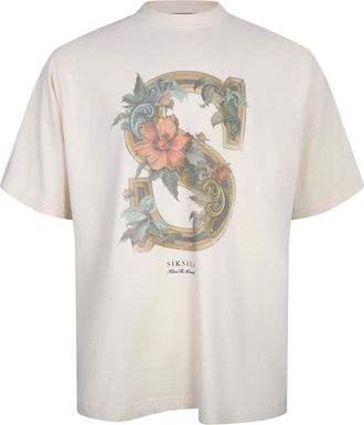Siksilk T-Shirt SIKSILK Siksilk T-Shirt Graphic, Herren, Gr. XL, ecru, Obermaterial: 100% Baumwolle CO., Shirts T-Shirt