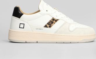 D.A.T.E. D. A.T. E. Court 2.0 Vintage Sneakers In White Suede And Leather