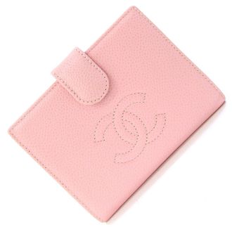 Chanel Pink Grained Calfskin Wallet (Bi-Fold) (Pre-Owned)