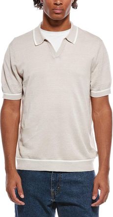 Onia Linen Johnny Collar Polo Sweater