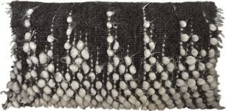 Malagoon Cojín Gotas 100% lana negra 40x70