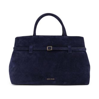Manu Atelier Le Cambon 35 - Dames - Handtassen - Blauw - ONE Size - Leer - Tassen