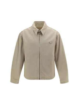 Prada Denim Blouson Jacket - Beige