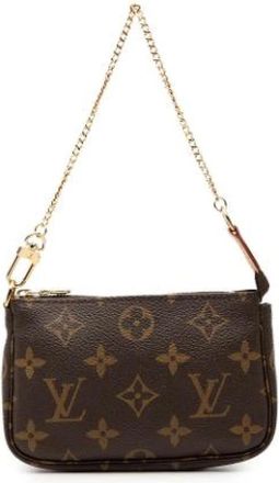 Louis Vuitton Pre-owned Mini Pochette Accessoires - Dames - Vintage Mini Tas - Bruin - ONE Size - Vintage