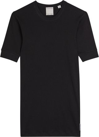 Calvin Klein Aubriella Ribbed Stretch-cotton T-shirt - Black - S (UK8-10 / S)