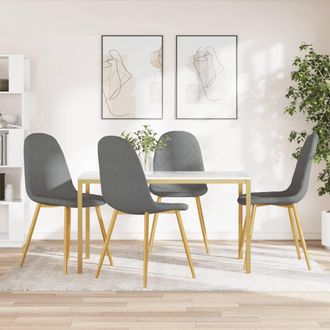 vidaXL Vidaxl - Sillas De Comedor 4 Unidades Terciopelo Gris Claro