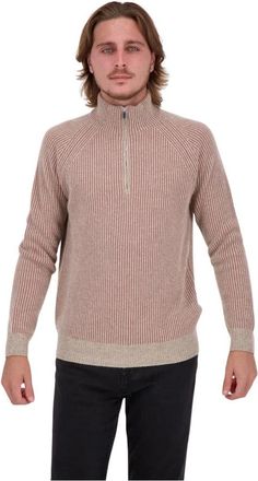 Slowear Pull Zip Zanone - Heren - Coltruien - Beige - XL - Truien & Vesten