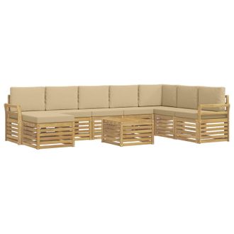 vidaXL Juegos De Sof&aacute;s Madera De Acacia S&oacute;lida Vidaxl