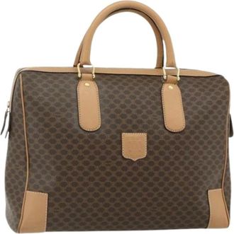 Celine Pre-owned Handbags, female, Brown, Size: ONE SIZE Pre-owned Vintage Boston Bag