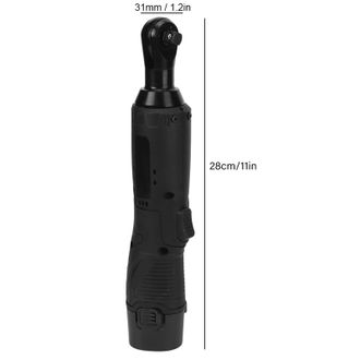 Infinite Llave De Carraca El&eacute;ctrica Inal&aacute;mbrica De 12 V Con &Aacute;ngulo De 90&deg; Y Led, 3/8 De Pulgada, Bater&iacute;a De Litio, 0-280 Rpm, Para M4-m10, Juego Completo