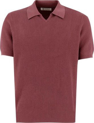 Brunello Cucinelli Polo Shirts, male, Red, XL, Polo Shirt