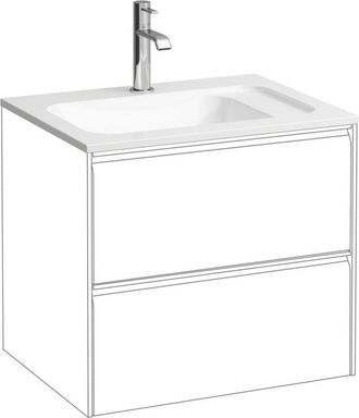 Laufen Laufen - Meda Mueble Lavamanos Slim, 575x445mm, Para H421672