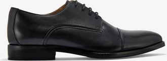 Clarks Mens Banstead Cap Black Leather Shoes - Size UK 10.5