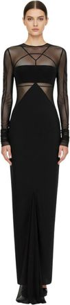 Rick Owens Black Crew Neck Maxi Dress