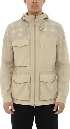 Woolrich Beige Check Hood Jacket