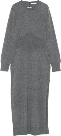 Givenchy Side-split Long-sleeve Midi Dress