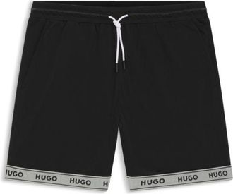 HUGO BOSS Mesh swim shorts with jacquard logo tape