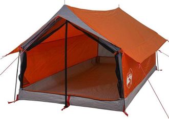 vidaXL Vidaxl - Tenda da Campeggio 2 Persone Grigio e Arancione Impermeabile