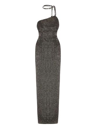 Tom Ford crystal-embellished maxi dress - women - Polyamide/Silk/Elastane/Elastane/glass - 40 - Silver