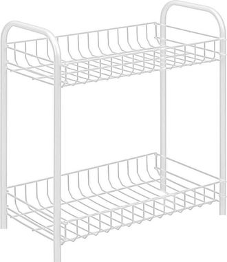 Trade Shop Trade Shop - Portaoggetti Porta Ogetti 2 Ripiani Bianco Para Cucina Bagno 36x20x30c M