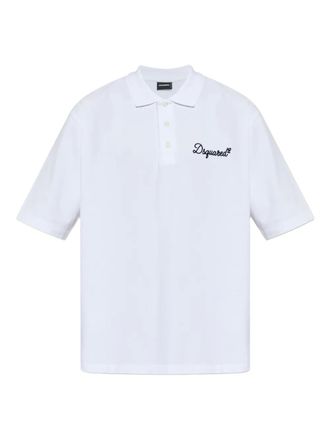 Dsquared2 logo-embroidered polo shirt - Bianco