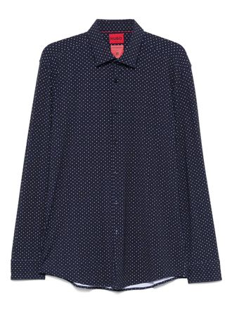 HUGO BOSS micro-dot print shirt - Blue