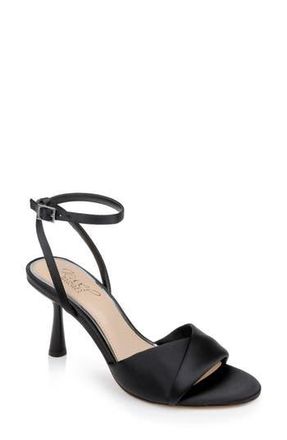Badgley Mischka Kaia Ankle Strap Sandal in Blacksatin at Nordstrom Rack, Size 6.5