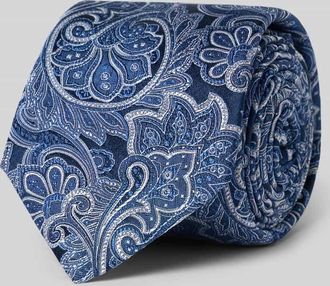 Willen Krawattenfabrik Krawatte aus Seide im Allover-Look (7 cm) in Blau, Größe 1
