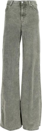 Dondup Pantalone Amber - Dames - Wijde Broeken - Groen - W30 - Broeken