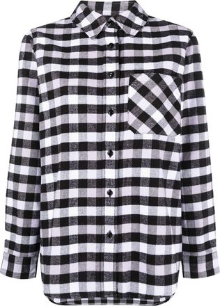 Woolrich gingham cotton shirt - women - Cotton - S - Black